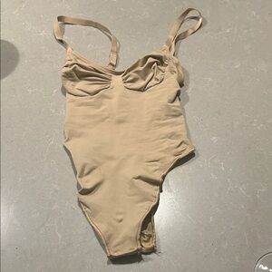 SKIMS Beige Bodysuit thong